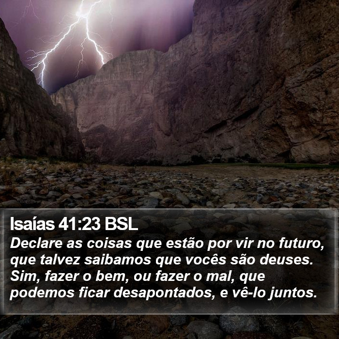 Isaías 41:23 BSL Bible Study