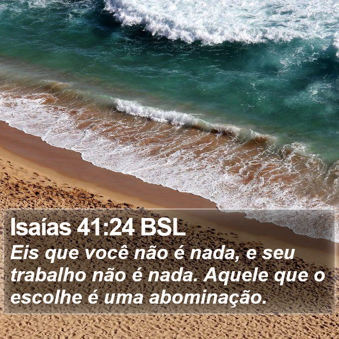 Isaías 41:24 BSL Bible Study