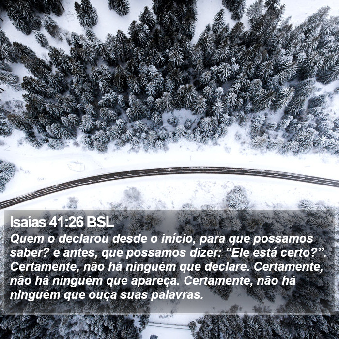 Isaías 41:26 BSL Bible Study