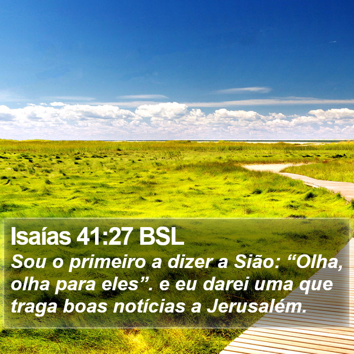 Isaías 41:27 BSL Bible Study