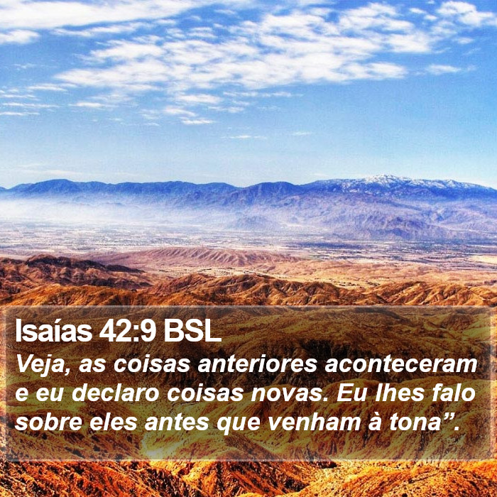 Isaías 42:9 BSL Bible Study