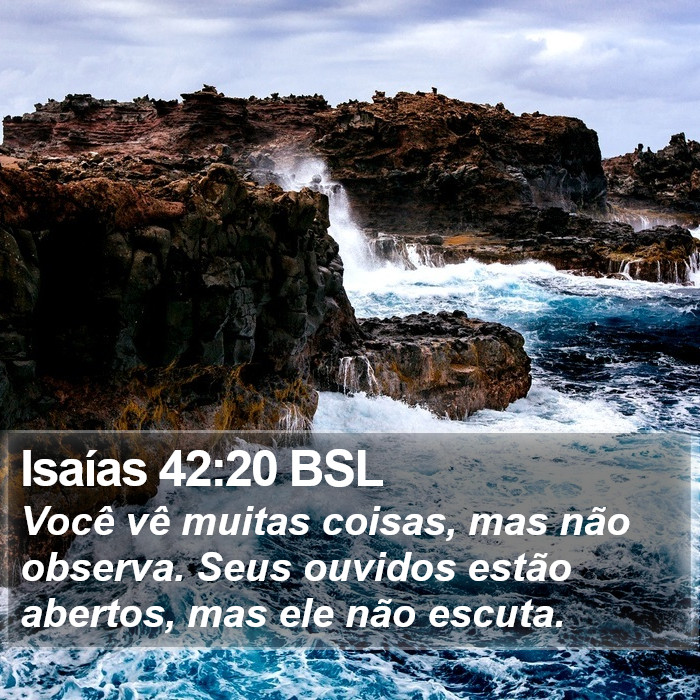 Isaías 42:20 BSL Bible Study