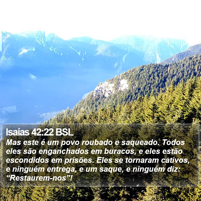Isaías 42:22 BSL Bible Study