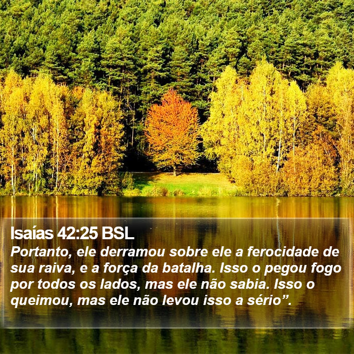 Isaías 42:25 BSL Bible Study