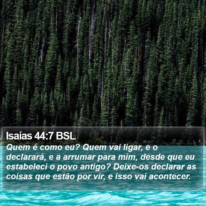 Isaías 44:7 BSL Bible Study