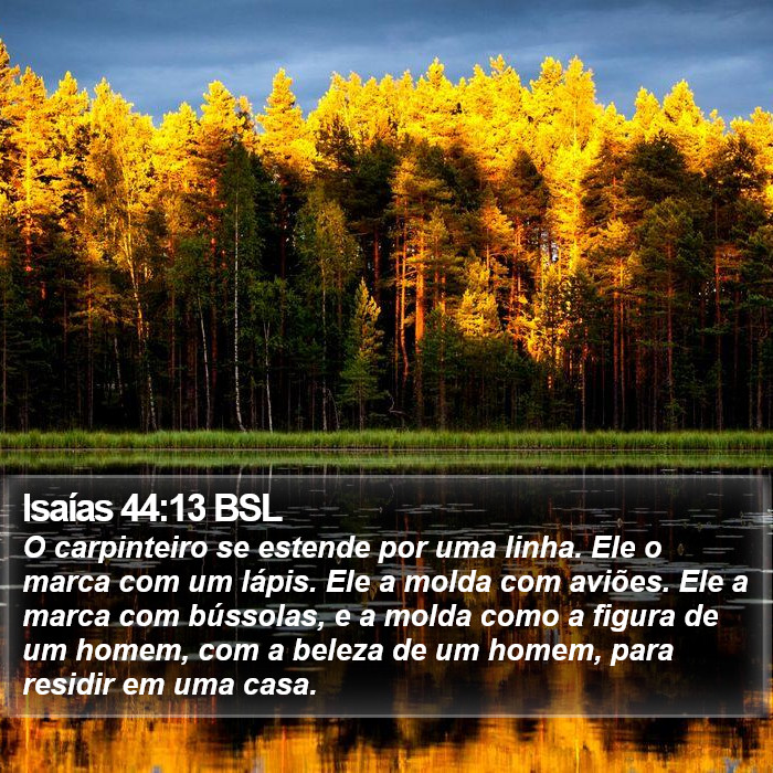 Isaías 44:13 BSL Bible Study