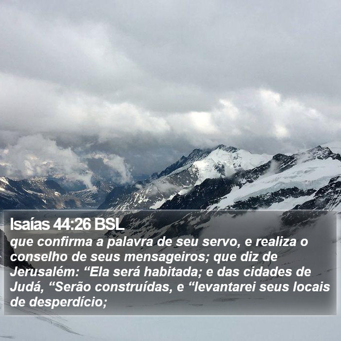 Isaías 44:26 BSL Bible Study