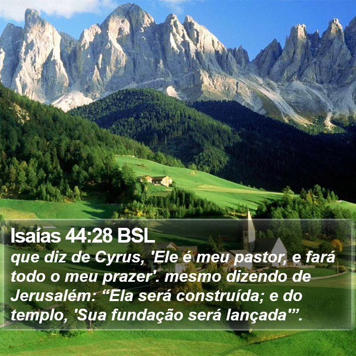 Isaías 44:28 BSL Bible Study