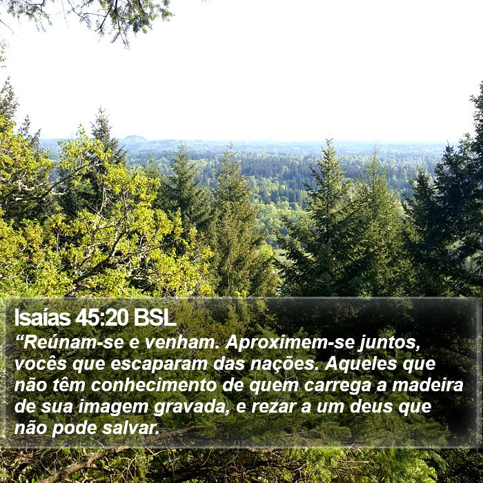 Isaías 45:20 BSL Bible Study