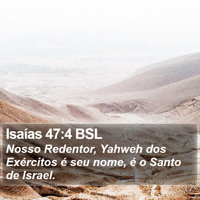 Isaías 47:4 BSL Bible Study