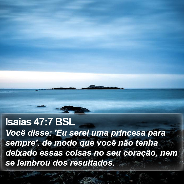 Isaías 47:7 BSL Bible Study