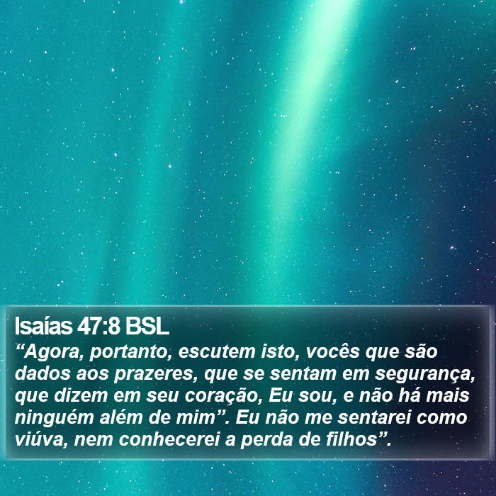 Isaías 47:8 BSL Bible Study