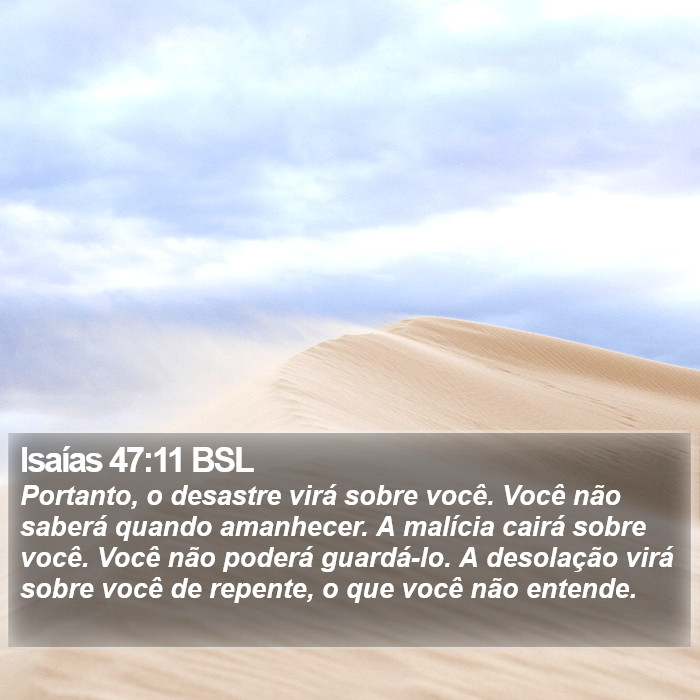 Isaías 47:11 BSL Bible Study