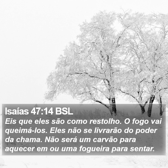 Isaías 47:14 BSL Bible Study