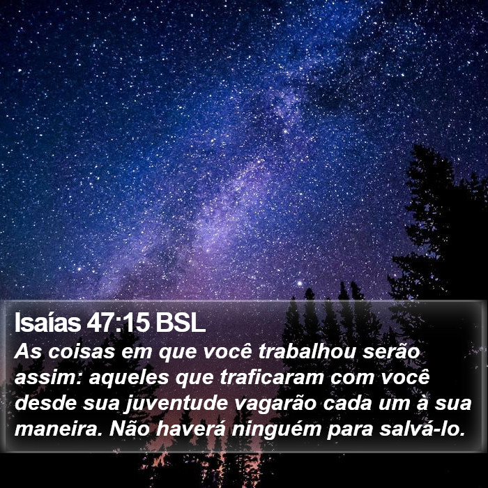 Isaías 47:15 BSL Bible Study