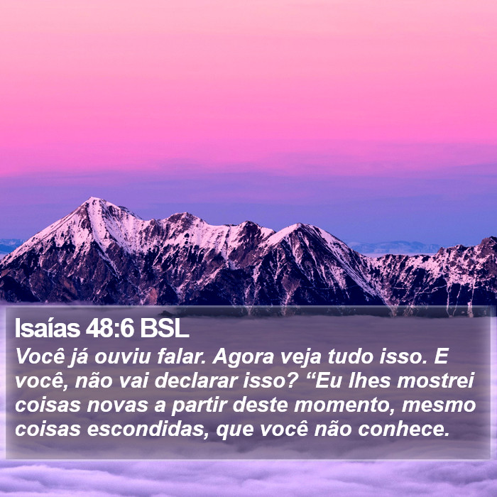 Isaías 48:6 BSL Bible Study