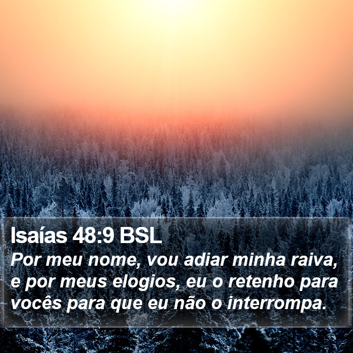 Isaías 48:9 BSL Bible Study