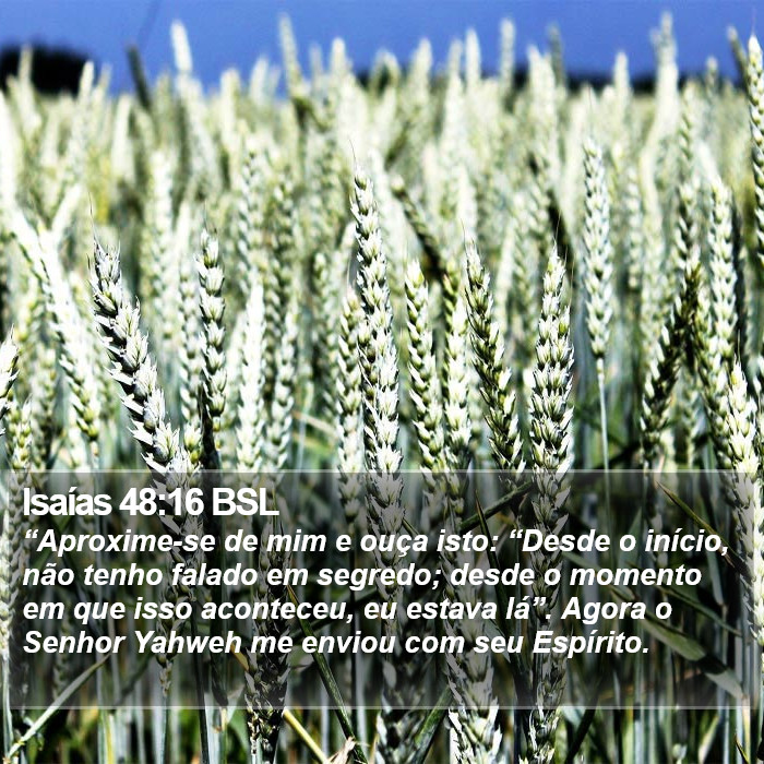Isaías 48:16 BSL Bible Study