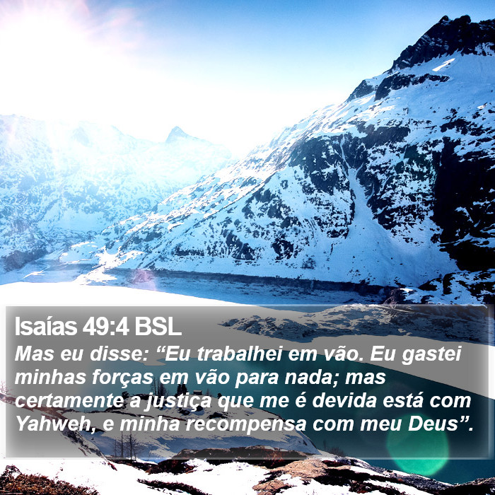 Isaías 49:4 BSL Bible Study