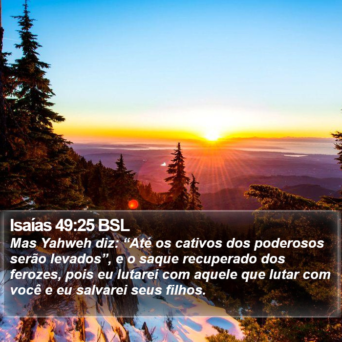 Isaías 49:25 BSL Bible Study