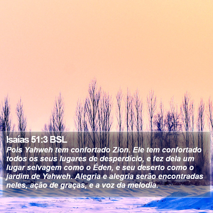 Isaías 51:3 BSL Bible Study