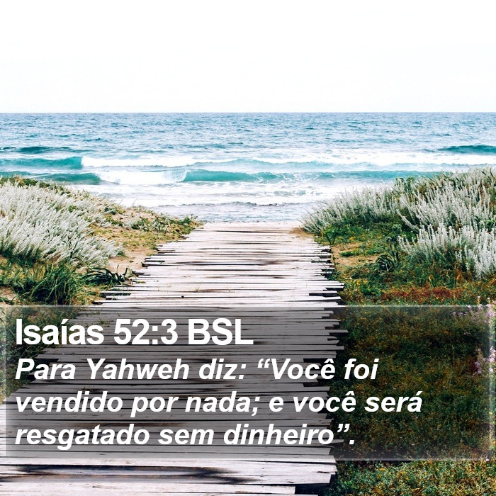 Isaías 52:3 BSL Bible Study