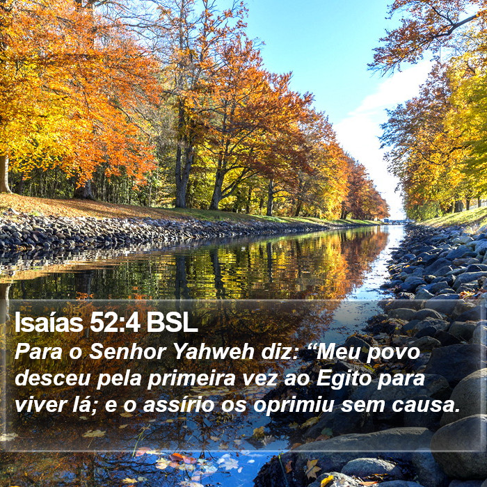 Isaías 52:4 BSL Bible Study