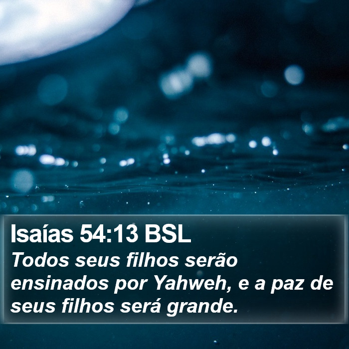 Isaías 54:13 BSL Bible Study