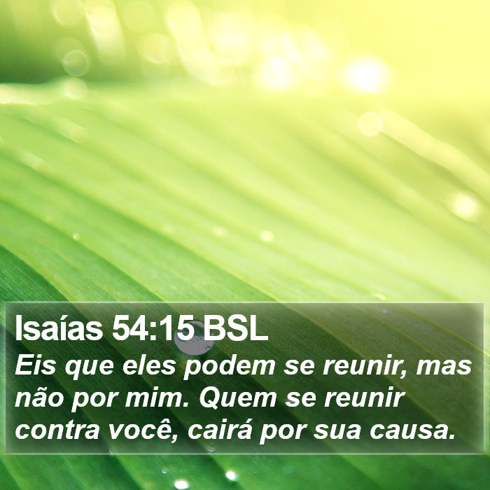 Isaías 54:15 BSL Bible Study