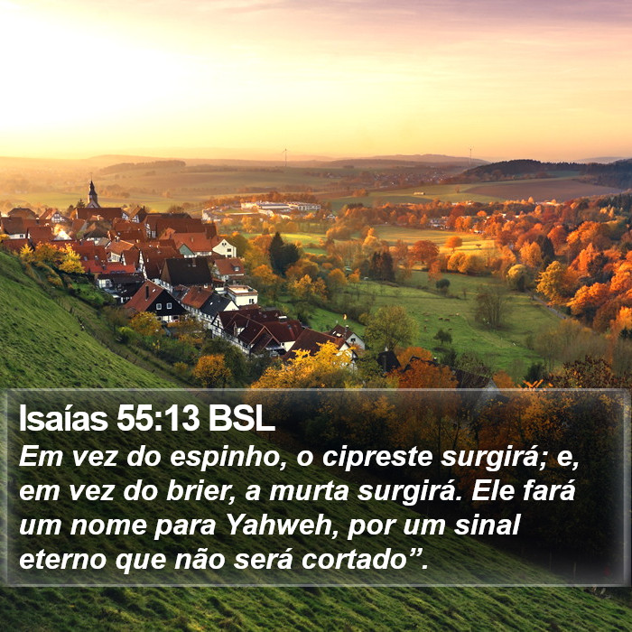 Isaías 55:13 BSL Bible Study