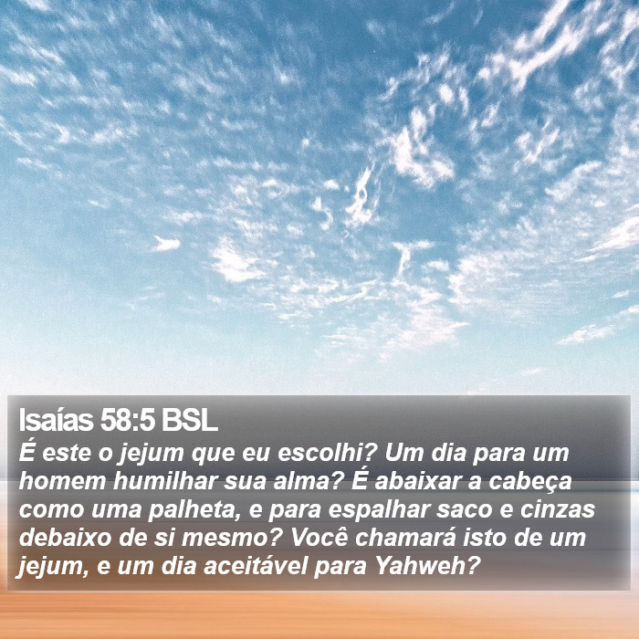 Isaías 58:5 BSL Bible Study