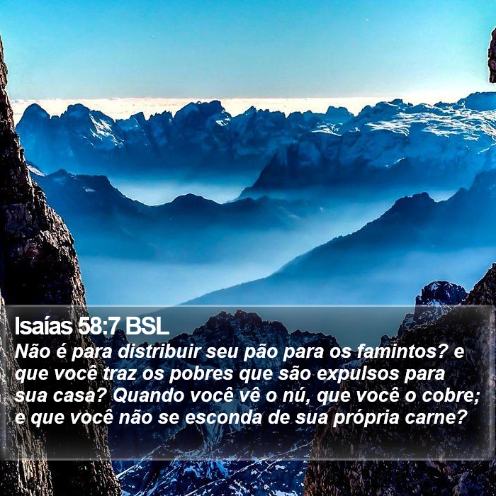 Isaías 58:7 BSL Bible Study