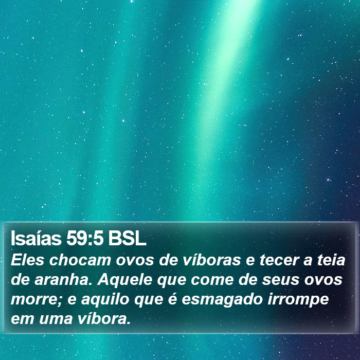 Isaías 59:5 BSL Bible Study
