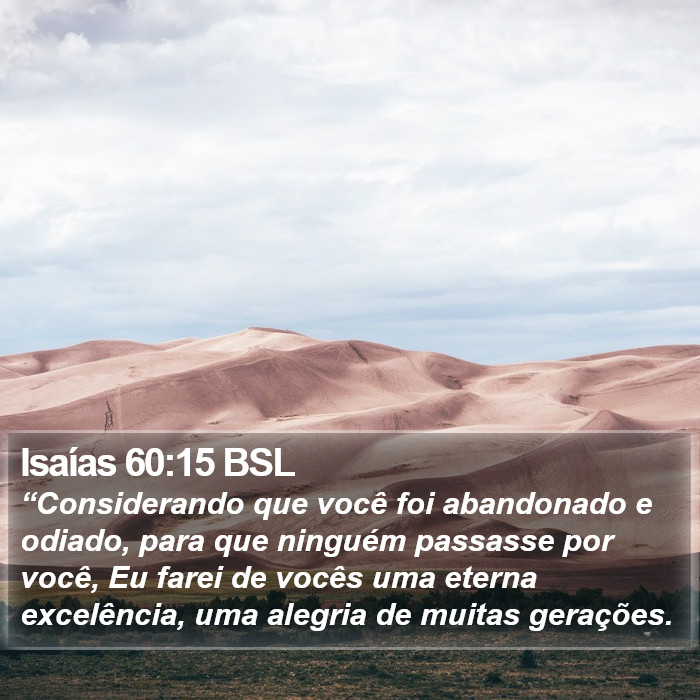 Isaías 60:15 BSL Bible Study