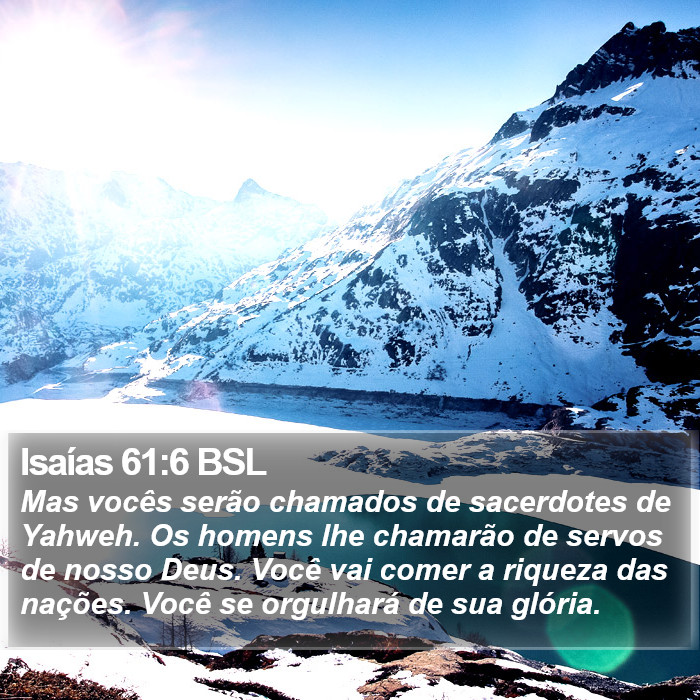 Isaías 61:6 BSL Bible Study