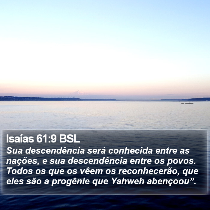 Isaías 61:9 BSL Bible Study