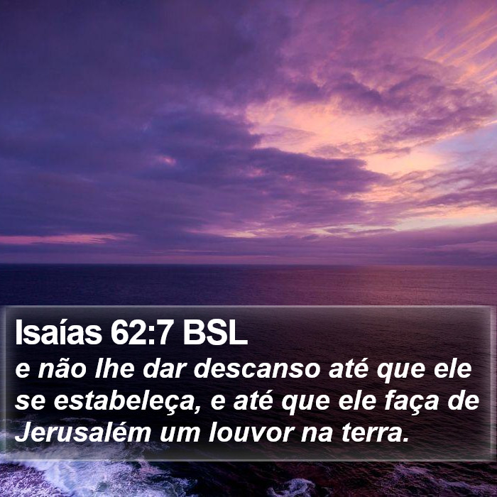 Isaías 62:7 BSL Bible Study