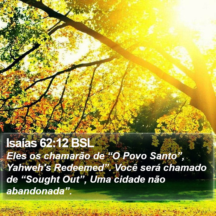 Isaías 62:12 BSL Bible Study