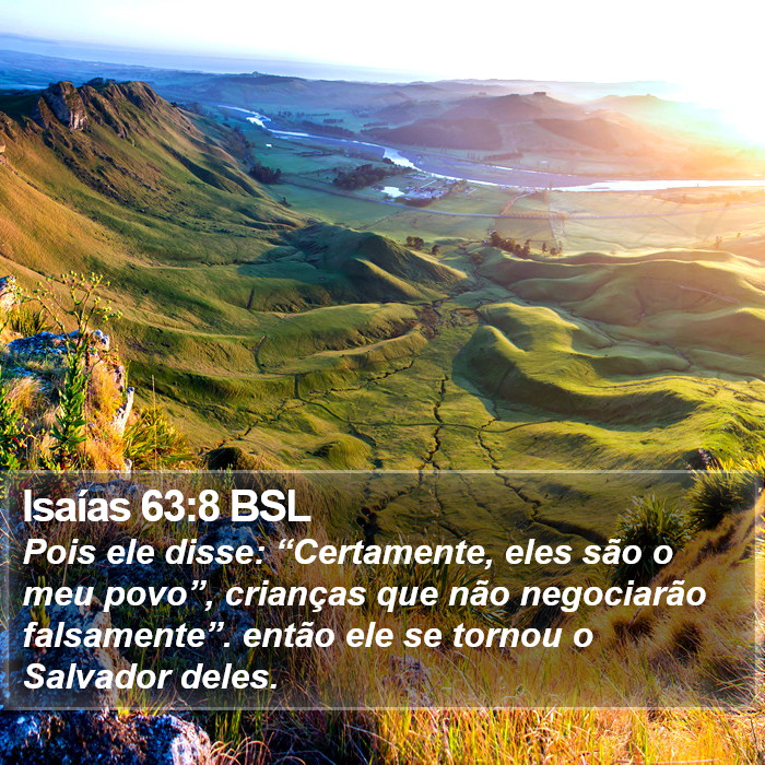 Isaías 63:8 BSL Bible Study