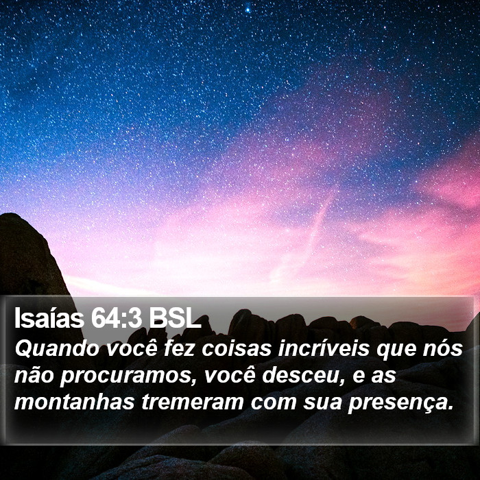 Isaías 64:3 BSL Bible Study