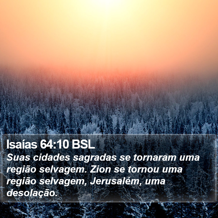 Isaías 64:10 BSL Bible Study