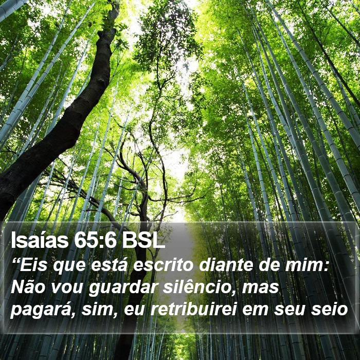 Isaías 65:6 BSL Bible Study