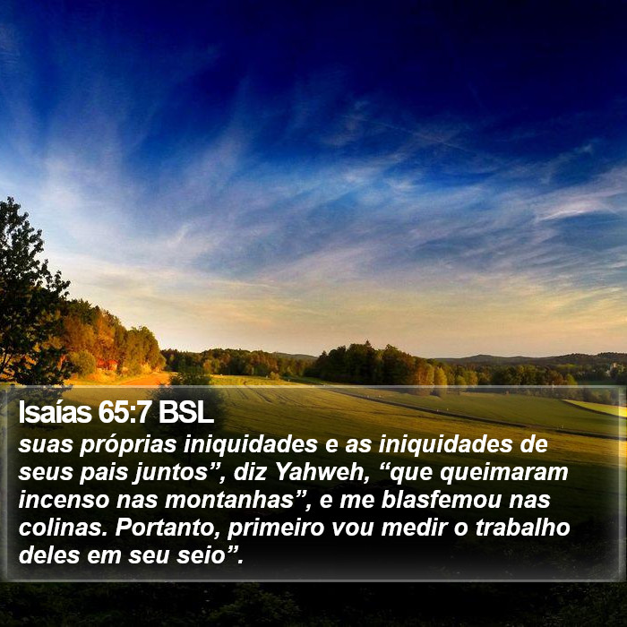 Isaías 65:7 BSL Bible Study