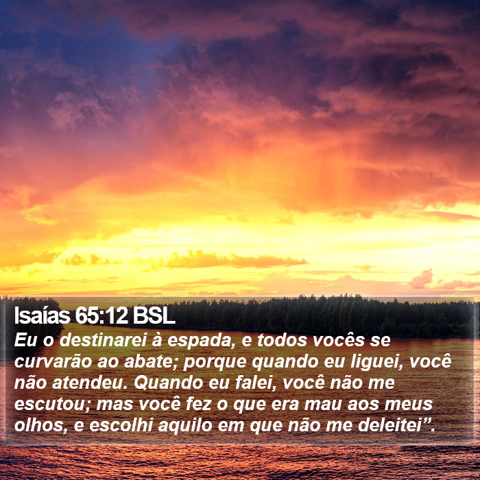 Isaías 65:12 BSL Bible Study