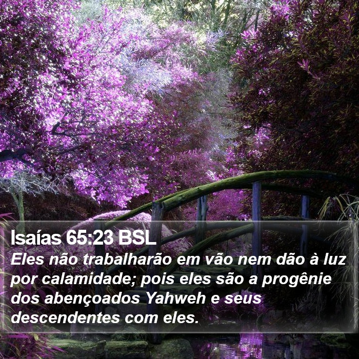 Isaías 65:23 BSL Bible Study