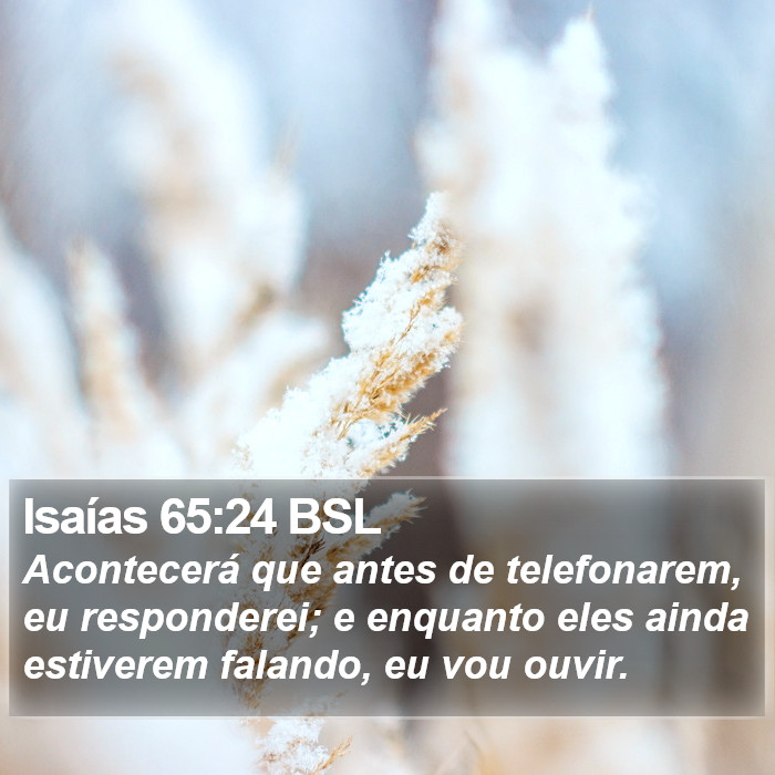 Isaías 65:24 BSL Bible Study