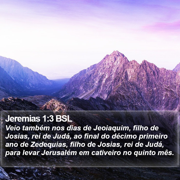 Jeremias 1:3 BSL Bible Study