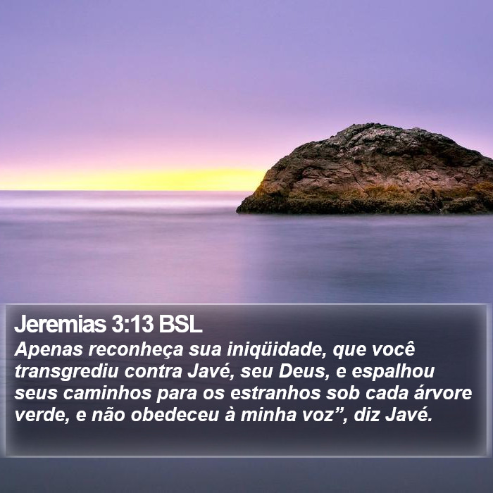 Jeremias 3:13 BSL Bible Study