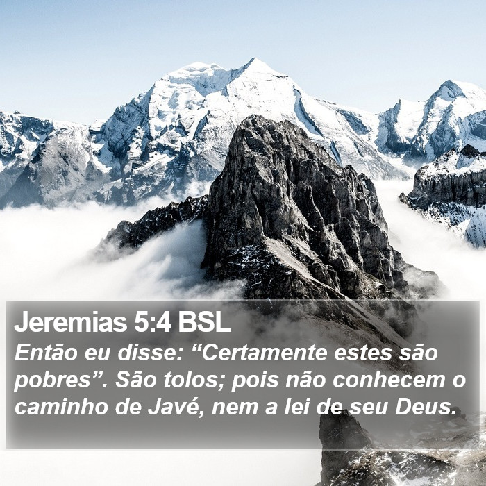 Jeremias 5:4 BSL Bible Study