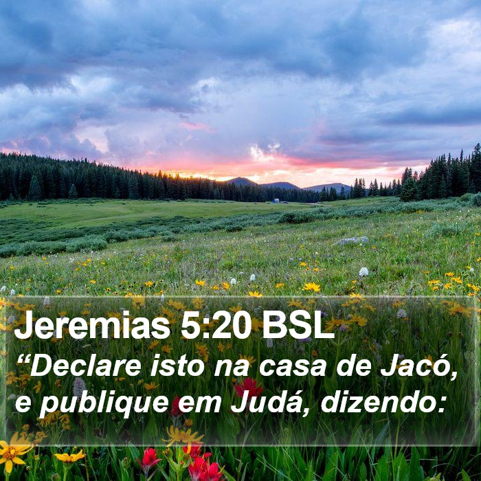 Jeremias 5:20 BSL Bible Study